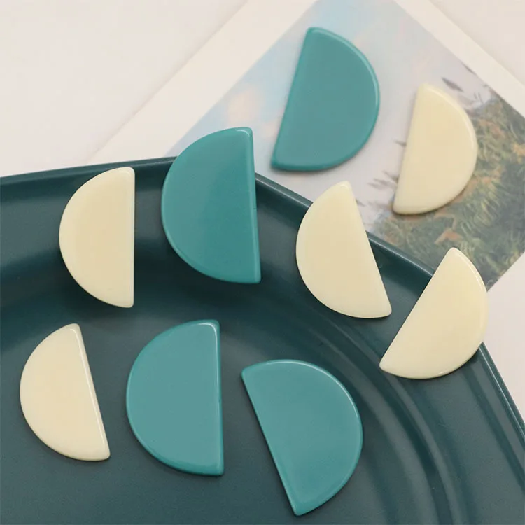 

10 PCS 22x35mm Fashion Style Resin Acrylic Half Round DIY Earring Accessories For Jewelry Making