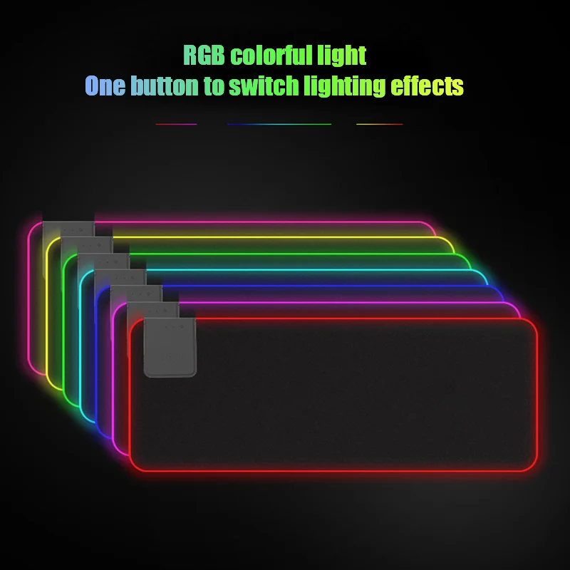 10W Wireless Charger Extended Mouse Pad, Soft LED Gaming Keyboard Mat Wireless Charging Large Mousepad Non Slip Rubber Base