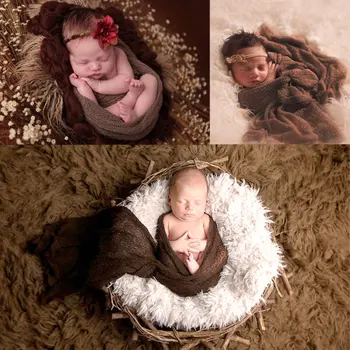 

Newborn Photography Props Wrap Blanket Baby Photography Cloth Stretch Wraps Baby Receiving Blanket Infant Swaddling Accessories