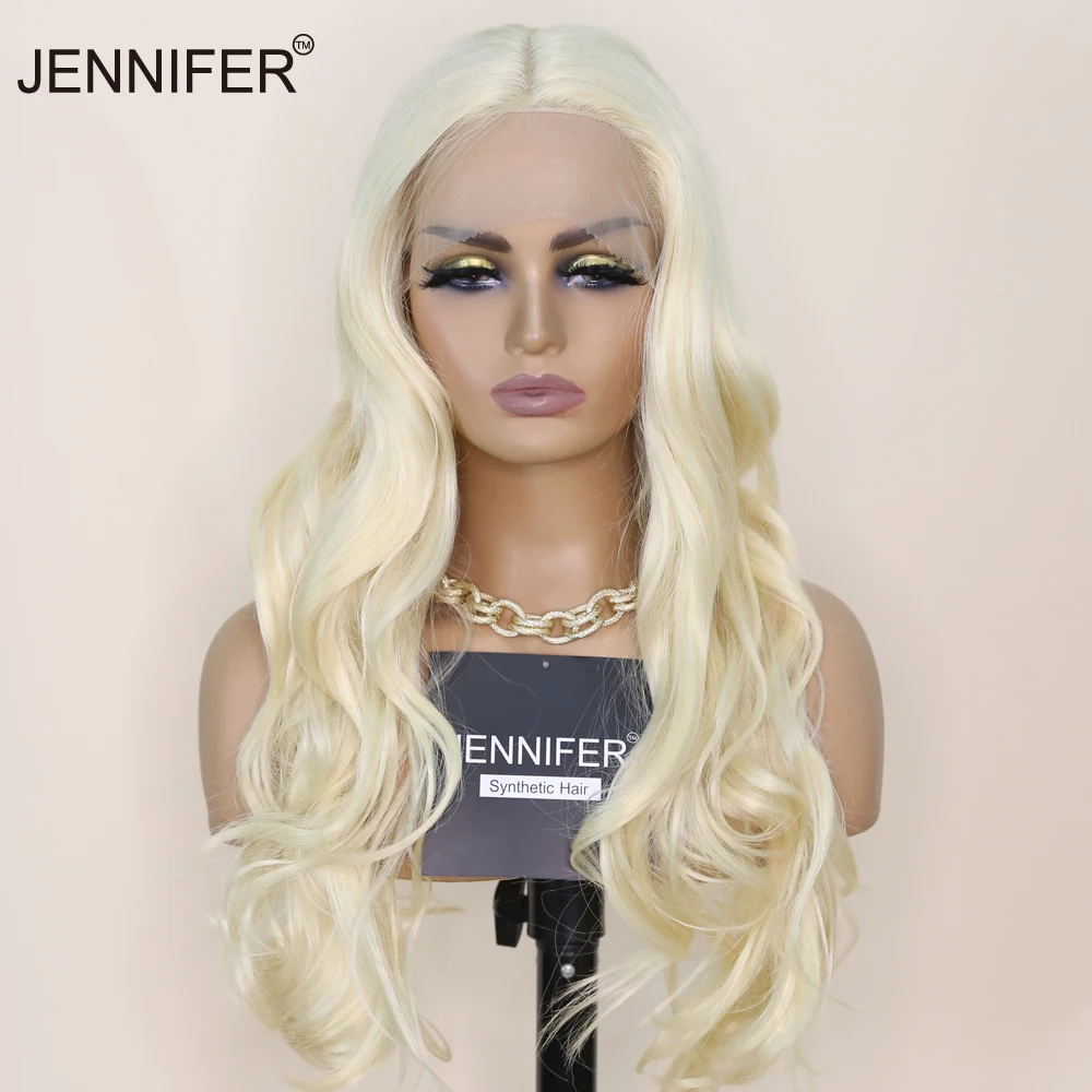 

Synthetic Lace Front Wigs For women Natural Wave Middle Parting Lace Front Wigs 613 color High Temperature Fiber Hair