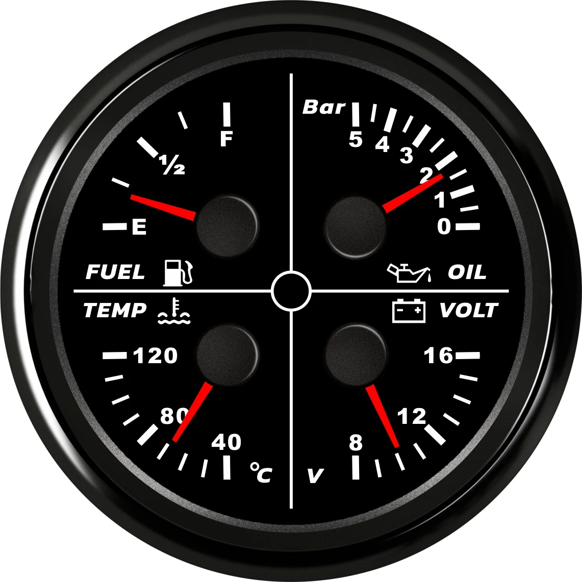 1pc Auto Multi Function Device 0 190ohm Fuel Gauges 8 16v Voltmeters