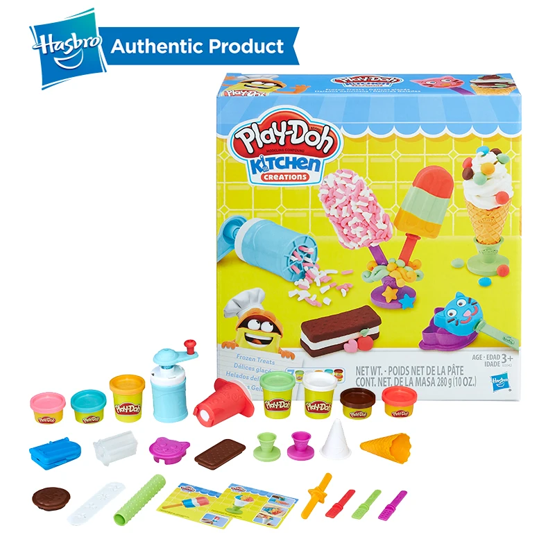 Cena Hasbro Play Doh kuchnia kreacje mrożone smakołyki zabawka maszyna do lodów zabawa fabryka sztuka i rzemiosło zagraj w Doh przypadku kolorów