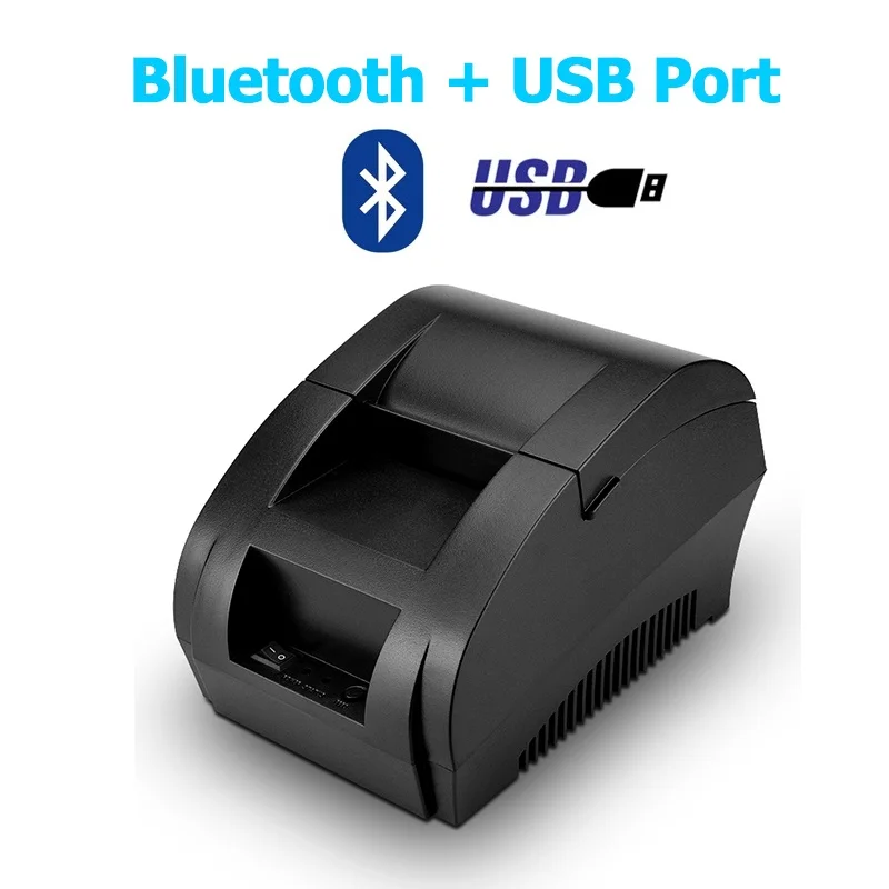 Zjiang термопринтер 58 мм POS чековый принтер Bluetooth USB порт для мобильного телефона Android iOS Windows и супермаркета - Цвет: Bluetooth