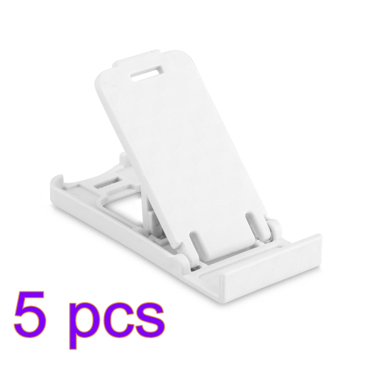 buy 3 send 5 white Универсальный пластиковый держатель для телефона подставка Складная Настольная подставка держатель 4 градуса Регулируемый универсальный для IPhone для телефона Xiaomi - Цвет: buy 3 send 5 white