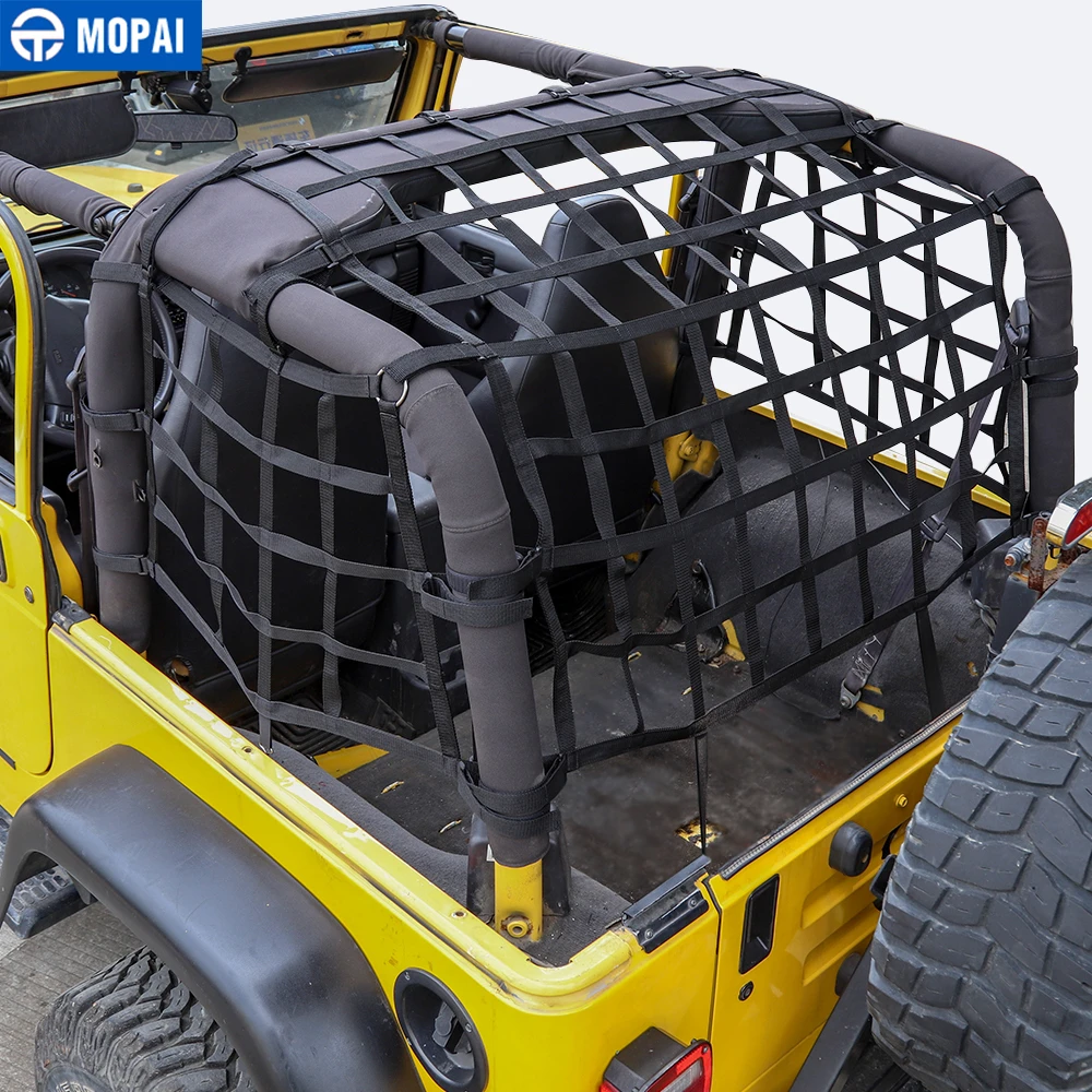 MOPAI автомобильный чехол для Jeep Wrangler TJ Автомобильный багажник Багажник на крыше грузовая сетка для хранения для Jeep Wrangler TJ 1997-2006