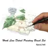 SeamiArt 6Pcs Fine Hook Line Pen Different Size 000 00 0 1 2 3 Paint Brush Artist Gouche Watercolor Acrylic Painting Supplies 3