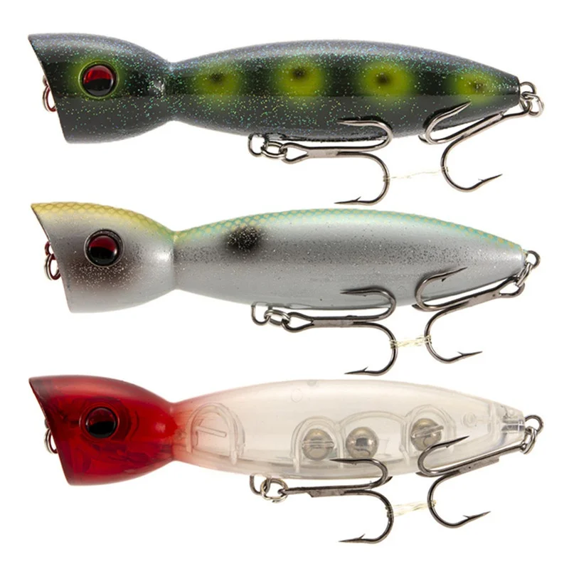 

Ocean 18cm 80g Hard Lure Big Popper Lure 3D Eyes Life-Like Swimbait Top Water Fishing Lures New