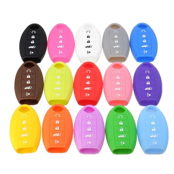 

5 Button Silicone Smart Remote Key Case Cover Keys Fob Shell Holder For Nissan Altima Murano QASHQAI