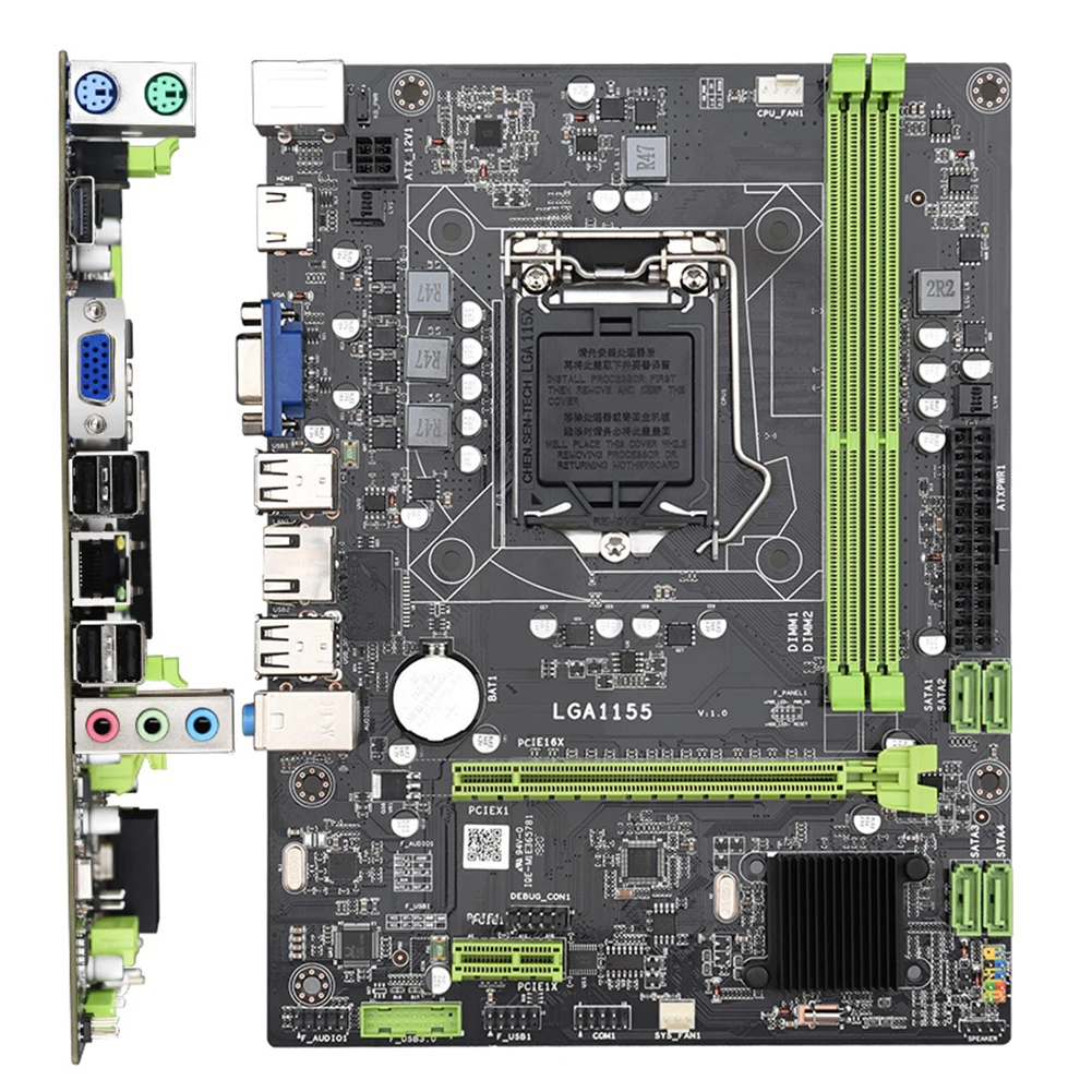 Новая настольная материнская плата H61 Socket LGA 1155 для i3 i5 i7 lga1155 pin cpu 2 x DDR3 32GB M-ATX компактная материнская плата