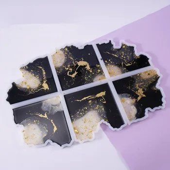 

Shiny Irregular Shining coaster silicone mold for resin silicone mould DIY resin molds for jewelry Table Decoration