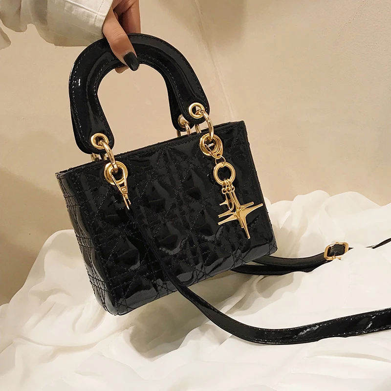 

Simulation leather ladies shoulder bag metal ornaments waterproof work shopping women handbags large capacity factory discount