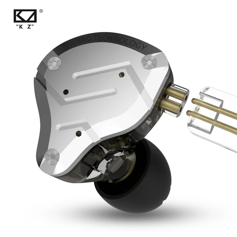 KZ ZS10 PRO 4BA + 1DD гибридная металлическая гарнитура HIFI наушники вкладыши Спортивная с