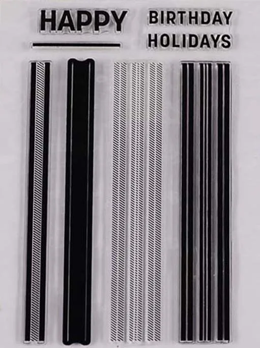 

Lines background Transparent Clear Stamps / Silicone stamp for DIY scrapbooks photo album/Card Making