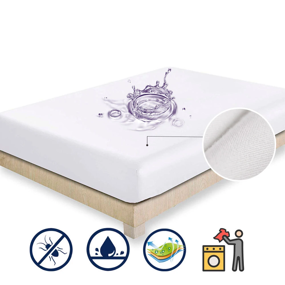 160X200 Smooth Spinning Cloth Mattress Cover Breathable Antibacterial Mattress Protect Pad Cover Anti dust Sheet With