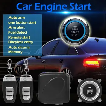 

9pcs/set Full-featured Security Car SUV Keyless Entry Engine Start Alarm System Push Button Remote Starter Stop