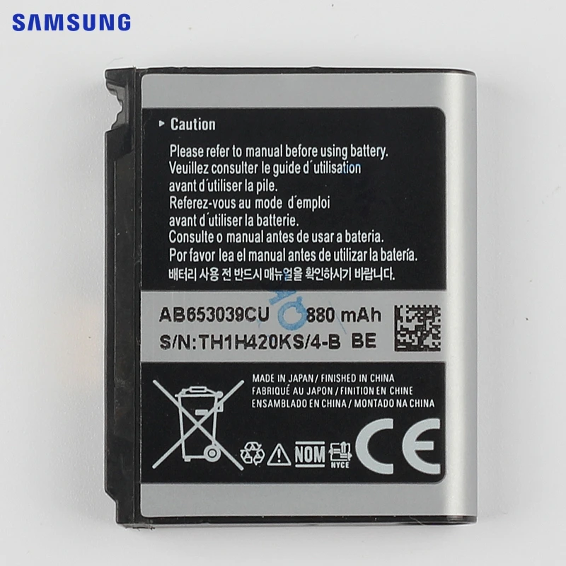 SAMSUNG оригинальный сменный аккумулятор AB653039CC AB653039CE для Samsung U900 U908E U808E E950 F609 E958