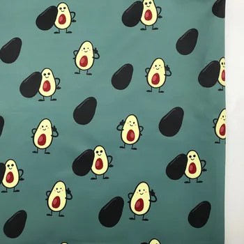 

Cartoon Avocado Polyester Cotton Fabrics for Sewing Digital Printed Waterproof Fabric By The Half Yard DIY Tablecloth Curtain