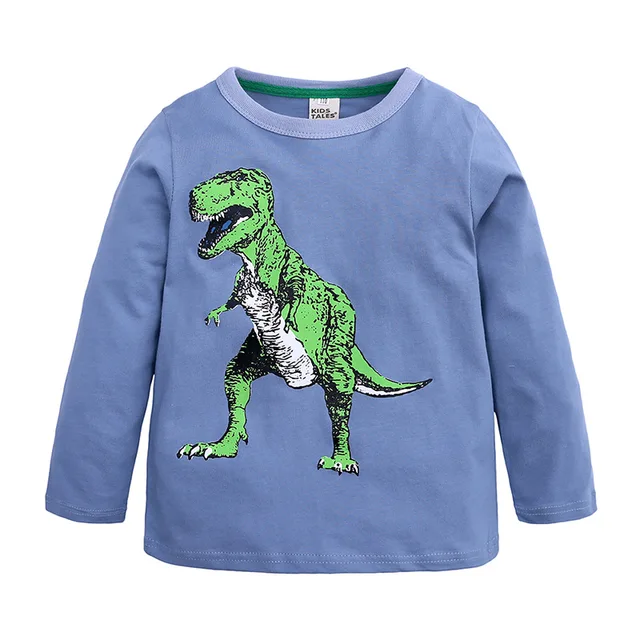 Boy T Shirts Long Sleeve For Children Baby Casual Cartoon Dinosaur Brand Fashion Kids Tops & Tees 7906