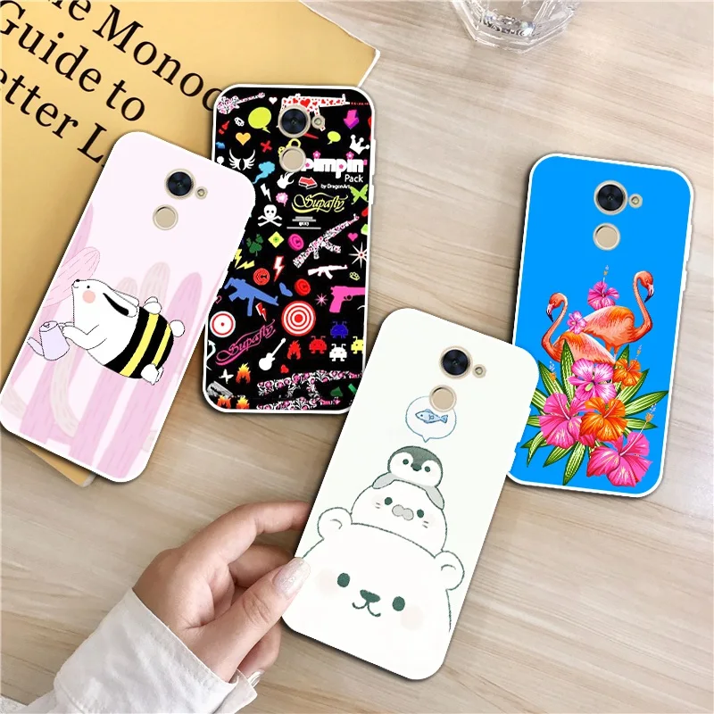 Flamingo 3 Silicon Soft TPU Case Cover For Huawei Honor View 5C 6C 6A 6X 7C 7X 8 9 V9 10 V10 Pro GR3 GR5 2017 Lite | Мобильные