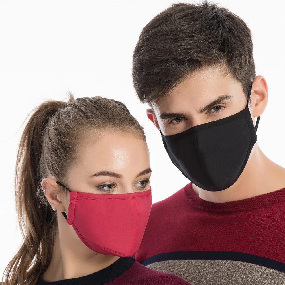 4pcs Washable Reusable Mouth Face Mask Anti PM2.5 Dust Mouth Mask With 8pcs Activated Carbon Filter Fabric Cotton Face
