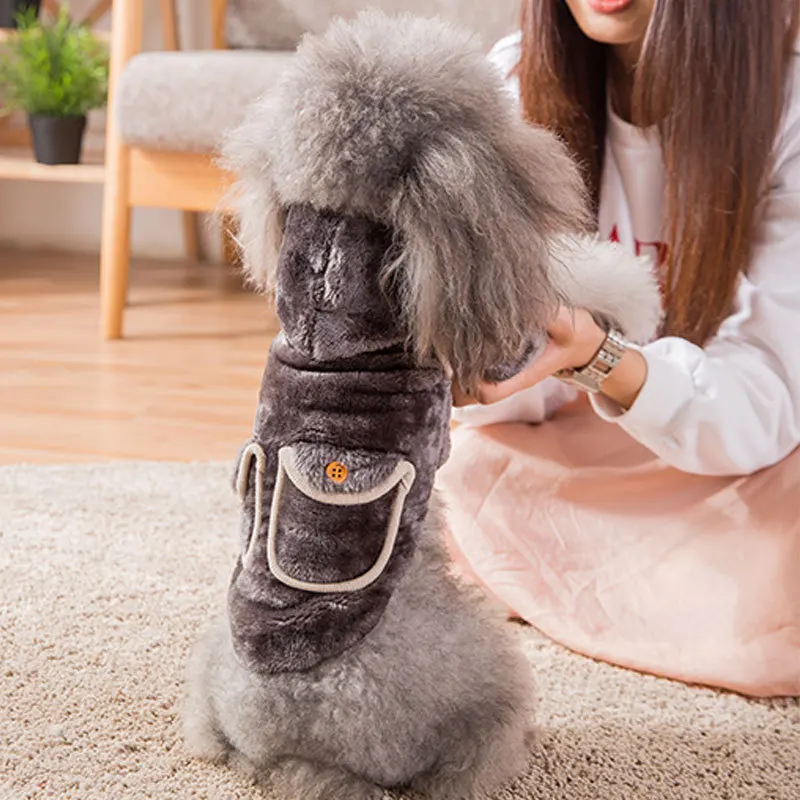 Autumn Winter Casual Style Pet Dog Clothing Comfortable Warm Fashion Hoodie Teddy Schnauzer Pomeranian Bichon Small Dog Costumes