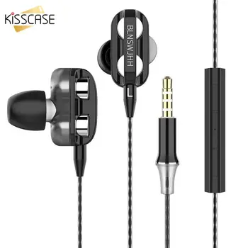 

KISSCASE 3.5mm Earphone with Mic Hifi In-ear Earphones Wired Earphones for Ear pods For Xiaomi note 7 auriculares fone de ouvido