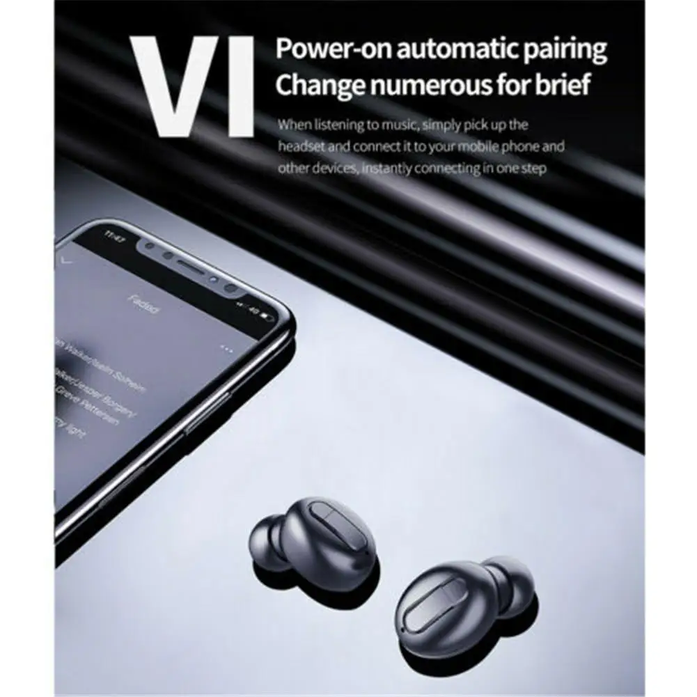 Bluetooth Wireless Headsets TWS Earphones Mini Earbuds with Microphone for iPhone Android Samsung LG Huawei P40 P30 Motorola E G