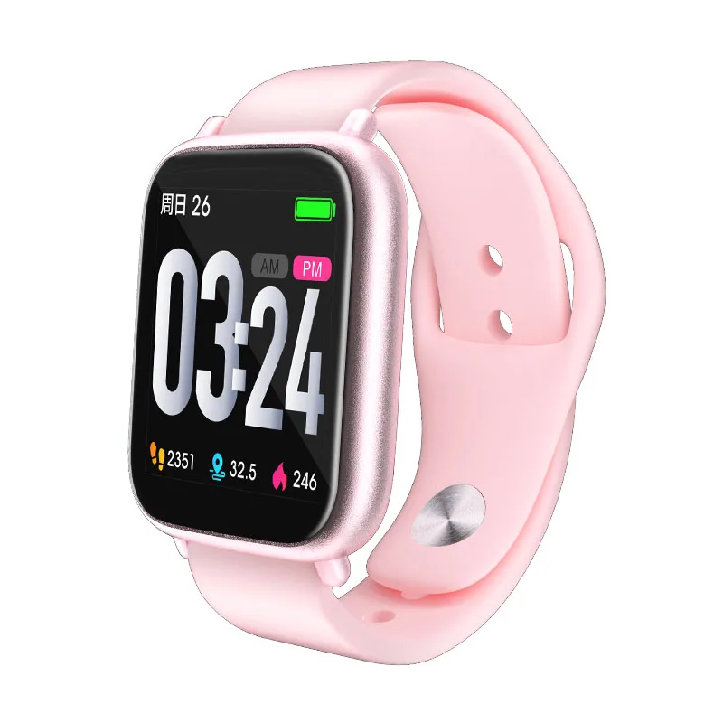 Silicone Pink Deagea IP68 Водонепроницаемые Bluetooth 5,0 Смарт-часы P70 P80 Plus часы монитор сердечного ритма фитнес-трекер кровяное давление умные часы - Цвет: Silicone Pink