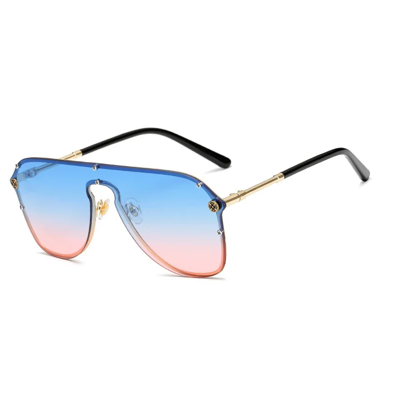 C6 blue pink Pro Acme, цельные негабаритные солнцезащитные очки для мужчин и женщин, модные роскошные брендовые солнцезащитные очки, очки для женщин, женские, UV400, PD1377 - Цвет линз: C6 blue pink