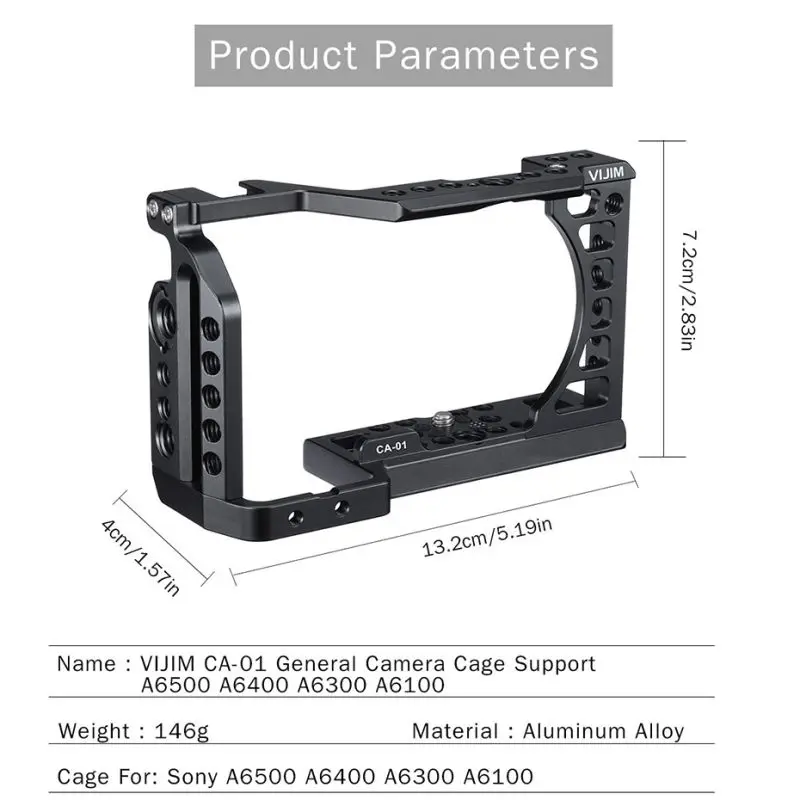 Универсальный держатель для камеры VIJIM CA-01 с ручкой для sony A6500A6400A6300A6100 аксессуары для камеры Лидер продаж