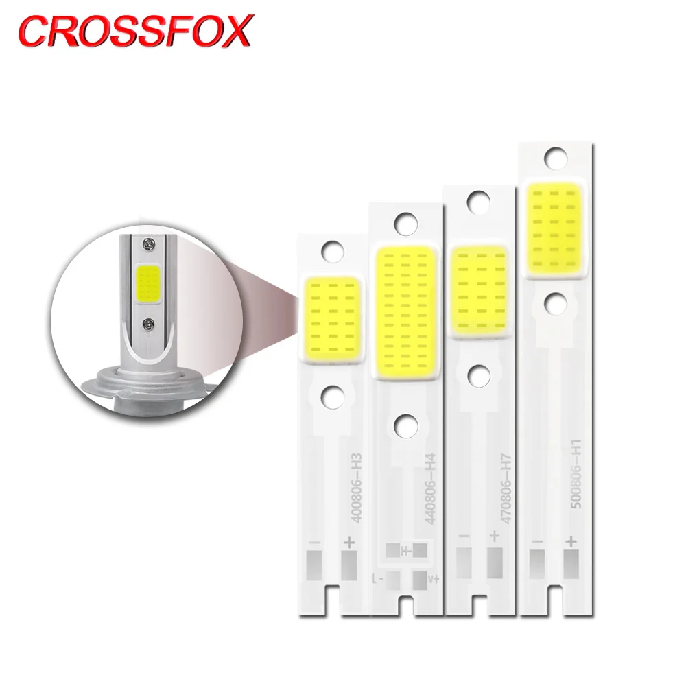 Светодиодные лампы для фар автомобиля CROSSFOX C6 COB H1 H3 H4 H7 9005 9006 H11 источник света