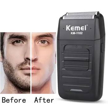 

KEMEI Men's Electric Shaver Electric Hair Clippers Twin Blade Reciprocating Beard Razor Wet-Dry Dual Use Washable Beard Trimmer