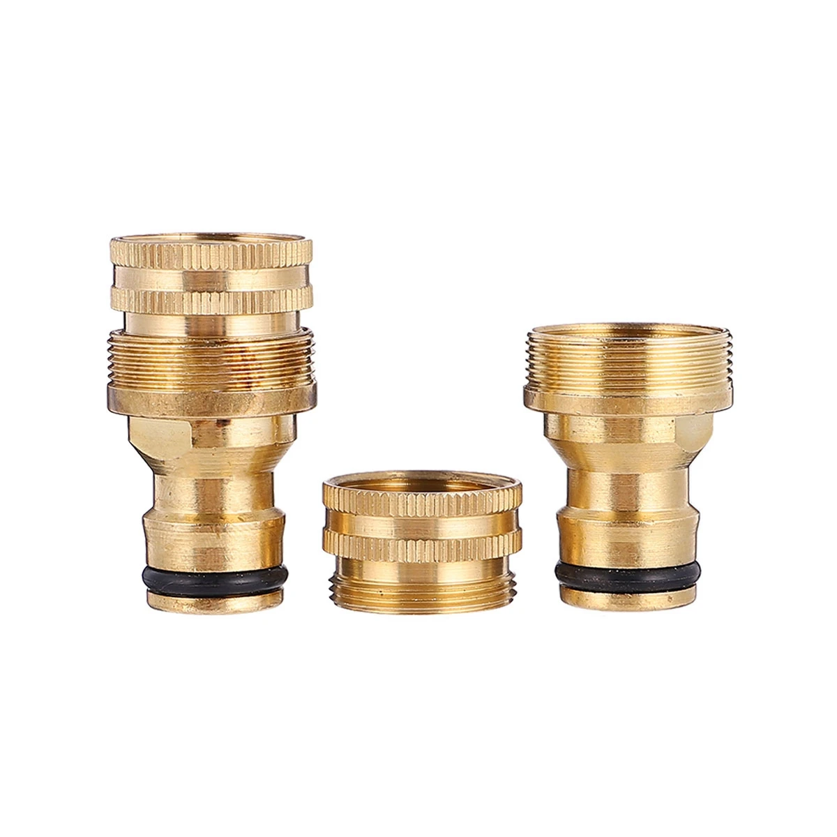 2 Sets 1/2 inch Washer Brass Hose Connector Adapter Nipple for Car Washing Connect Fittings Garden Garage | Дом и сад