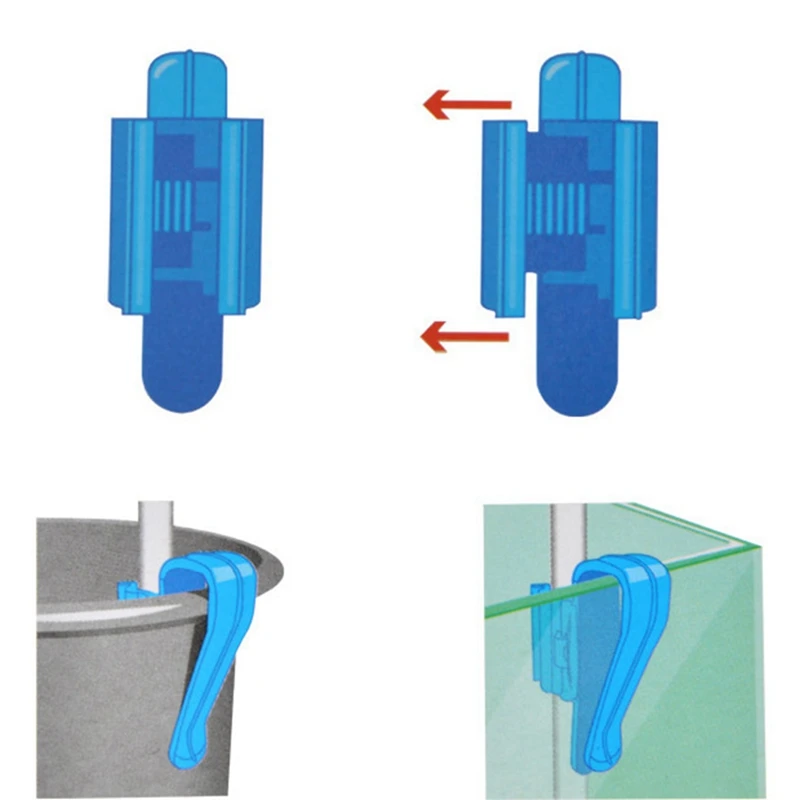 2 шт. многофункциональный держатель для аквариумных водопроводных труб с фиксированным зажимом для аквариума зажим для шланга синего цвета DD