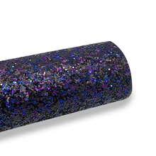 

Dark Chunky Glitter Faux Leather Fabric Roll/Sheet for Shoes/Bags/Wallet/Purse/DIY Accessories/Crafts