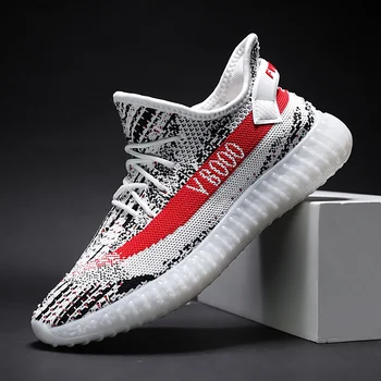 

2020 New Men Sneakers Fashion Lace-up Casual Shoes Flyknit Breathable Comfortable Men Shoes Tenis Masculino Zapatillas Hombre