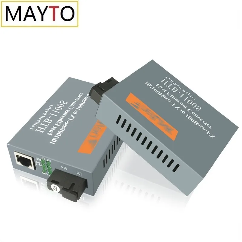 NetLINK HTB-1100S A/B Optical Media Converter 25KM SC Port RJ45 Adaptive 10/100Mbps Single-Mode Single Fiber WDM обжим netlink