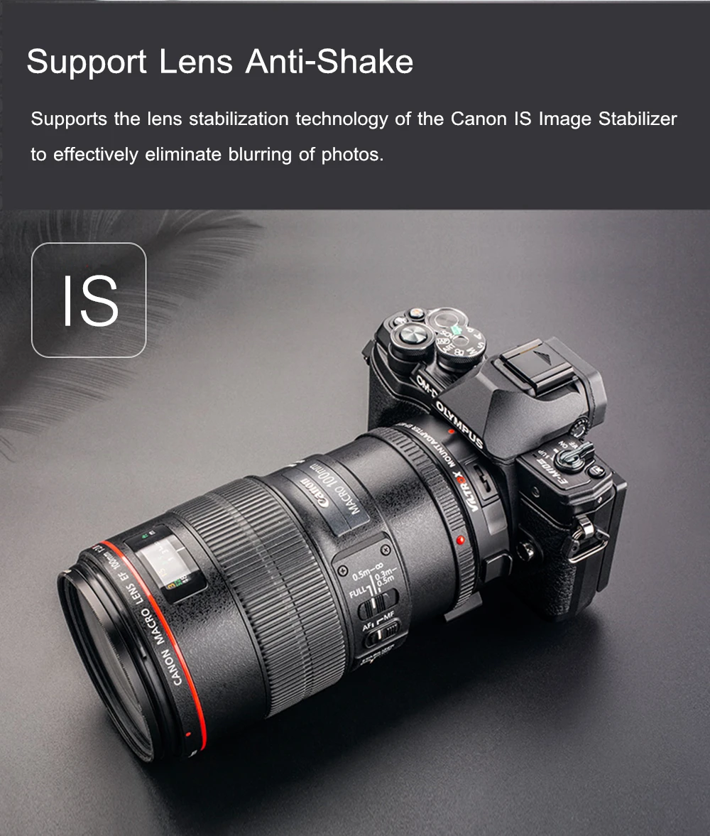 Адаптер для объектива камеры Viltrox EF-M2 II для объектива Canon EF для камеры Panasonic Olympus M43 s 0.71x адаптер с автофокусом для GH4 GH5 GF6