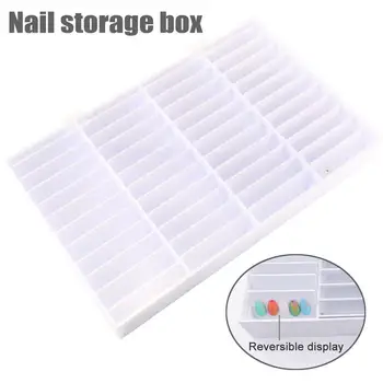 

Fake Nail Art Tips Storage Box 44 Compartments Acrylic Container Display Case Showing Shelf Nail Art Decoration Storage Case Box