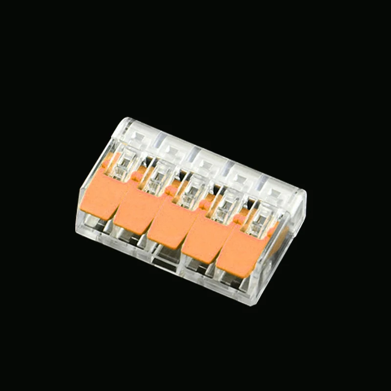SJ-415-Orange 30-100) шт/лот мини быстрый соединитель проводов Универсальный электрический кабель соединитель Push-in проводник клеммный блок 221-412 221-413 221 - Цвет: SJ-415-Orange
