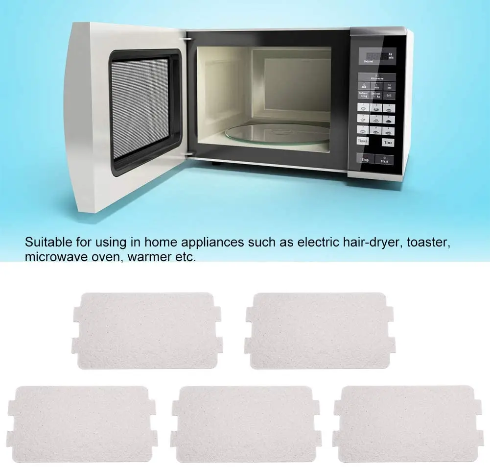 5PCS Microwave Oven Mica Plate Sheet 116*64 MM Replacement Part  For Midea N05 20 Accessory  For Using In Home Appliances