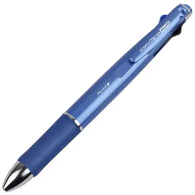 blue 1pcs 1 шт. Зебра-пятью цветными многофункциональная ручка 0,7 мм B4SA3 4-цветной шариковая ручка с зажимом(красного, голубого, зеленого и черного цветов, на возраст)+ 0,5 мм автоматического карандаша - Цвет: blue 1pcs
