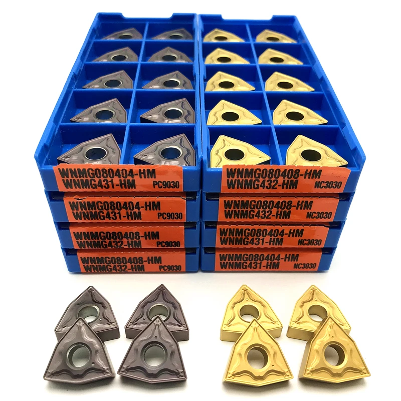 Set 10 Inserti In Carburo WNMG080408 Per Tornio - Lavorazione Metalli Semifinitura E Finitura - 2