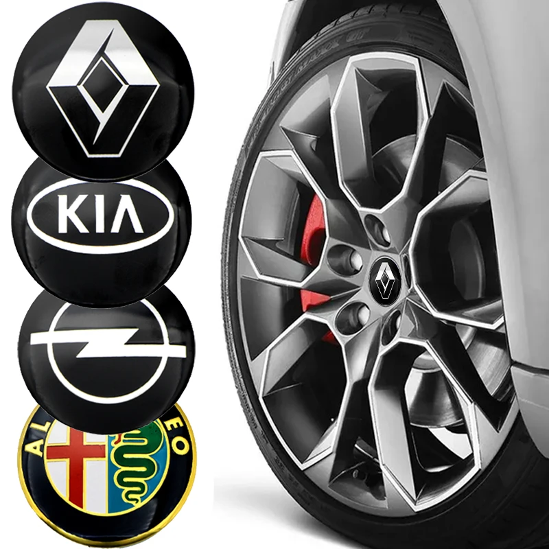 

4pcs 56mm Tire Wheel Center Hub Caps Sticker Decal for Audis Toyotas Volkswagens VWs Fords Benzs BMWS Automotive Goods Gadgets