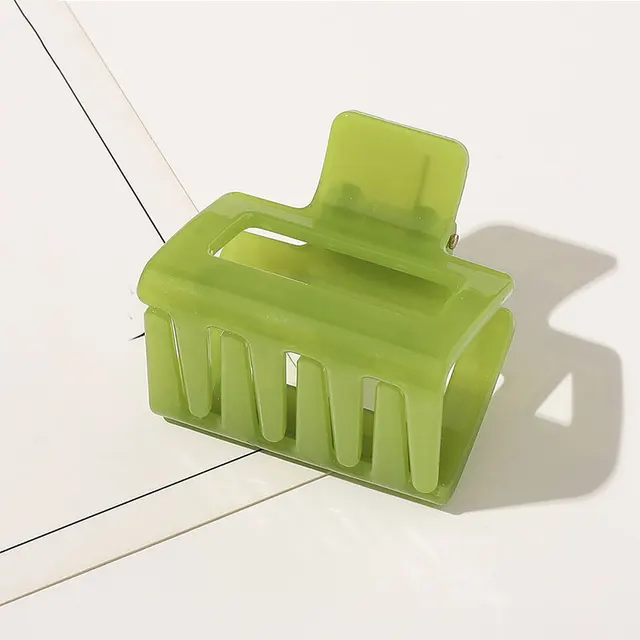 Transparent Hair Claws Crab Solid Color Acrylic Barrette Vintage Hair Clip Simple Elegant Hair Accessories Ponytail Clip Crabs 22