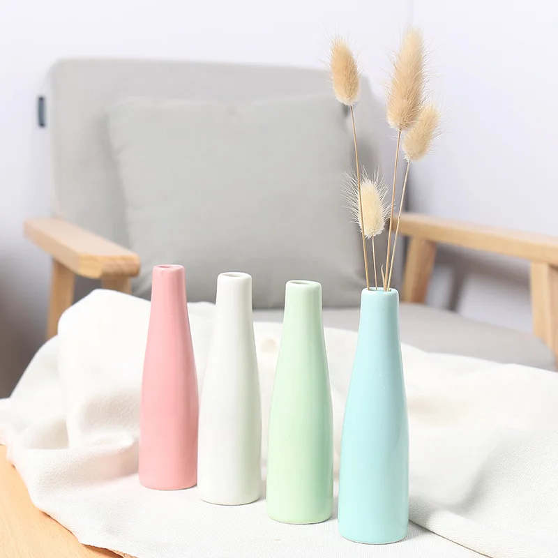 Ceramic Small Vase Small Fresh Art Small Ceramic Bottle Hydroponic Aromatherapy Decoration Simple Desktop Vase Decoration
