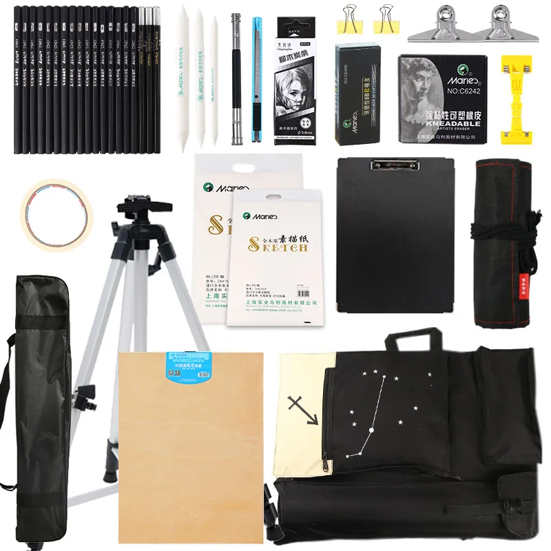 

Sketch Set Sketchpad Easel Sketch Set Full Set Beginners Students Fine Art Children ~ Children's Painting