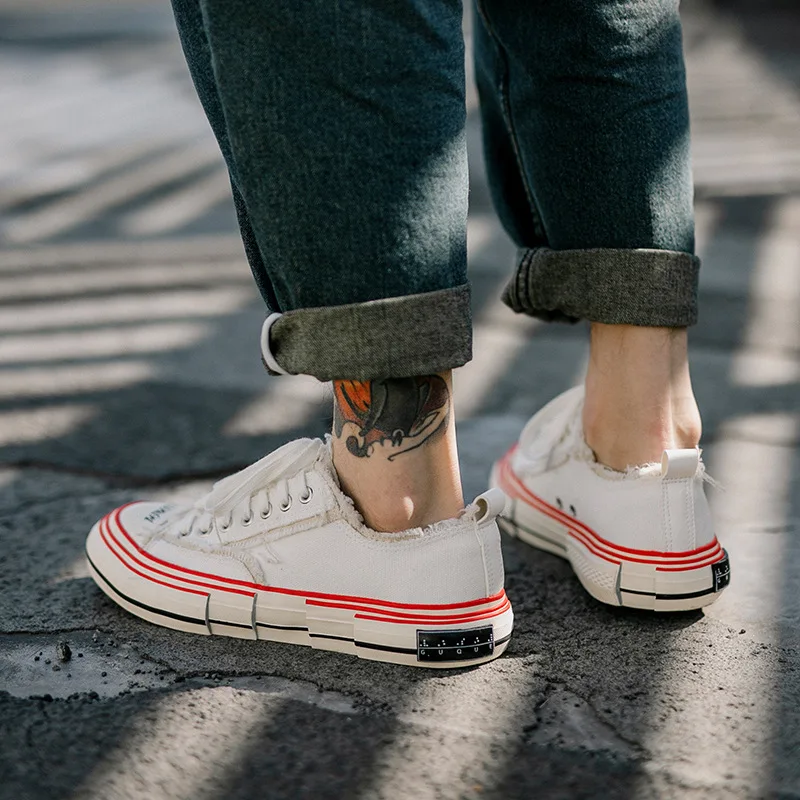 Unisex Shoes Sneakers Canvas Female White Low-Fashion Men Casual Lovers Street-Style