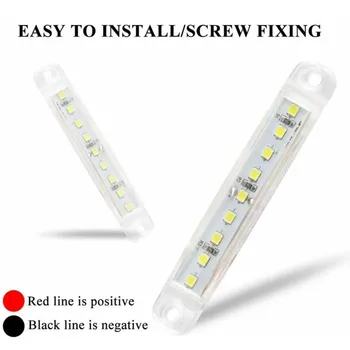 

Super bright Side marker light ABS 10pcs White 9 LED Truck Trailer Lorry DC 12V