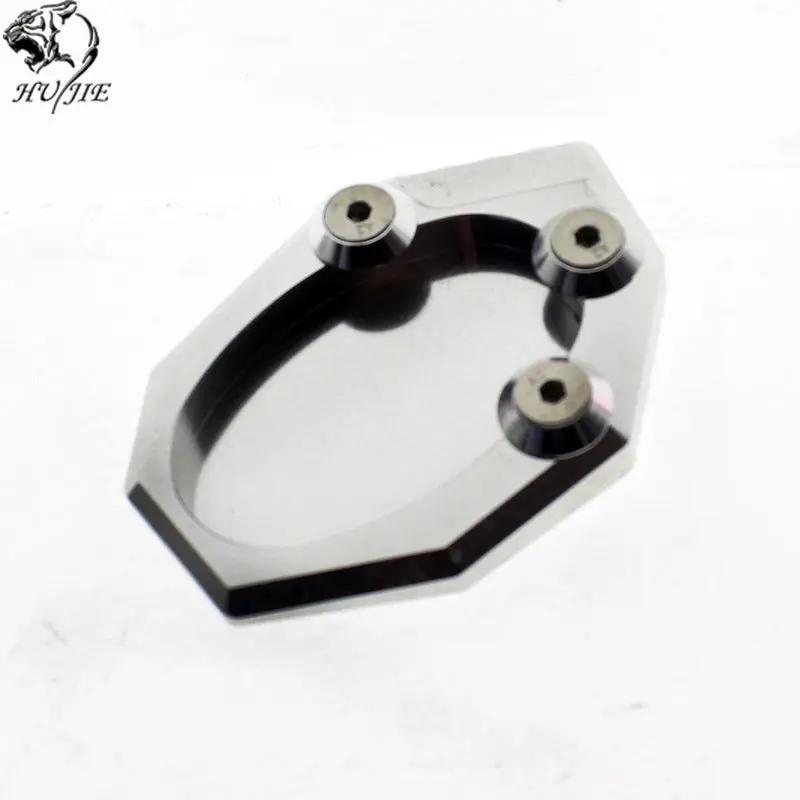 Серебряный увеличитель боковой стойки CNC Kickstand увеличить Расширительная плата Pad для KAWASAKI VERSYS 650 2011- KLX 250 2009